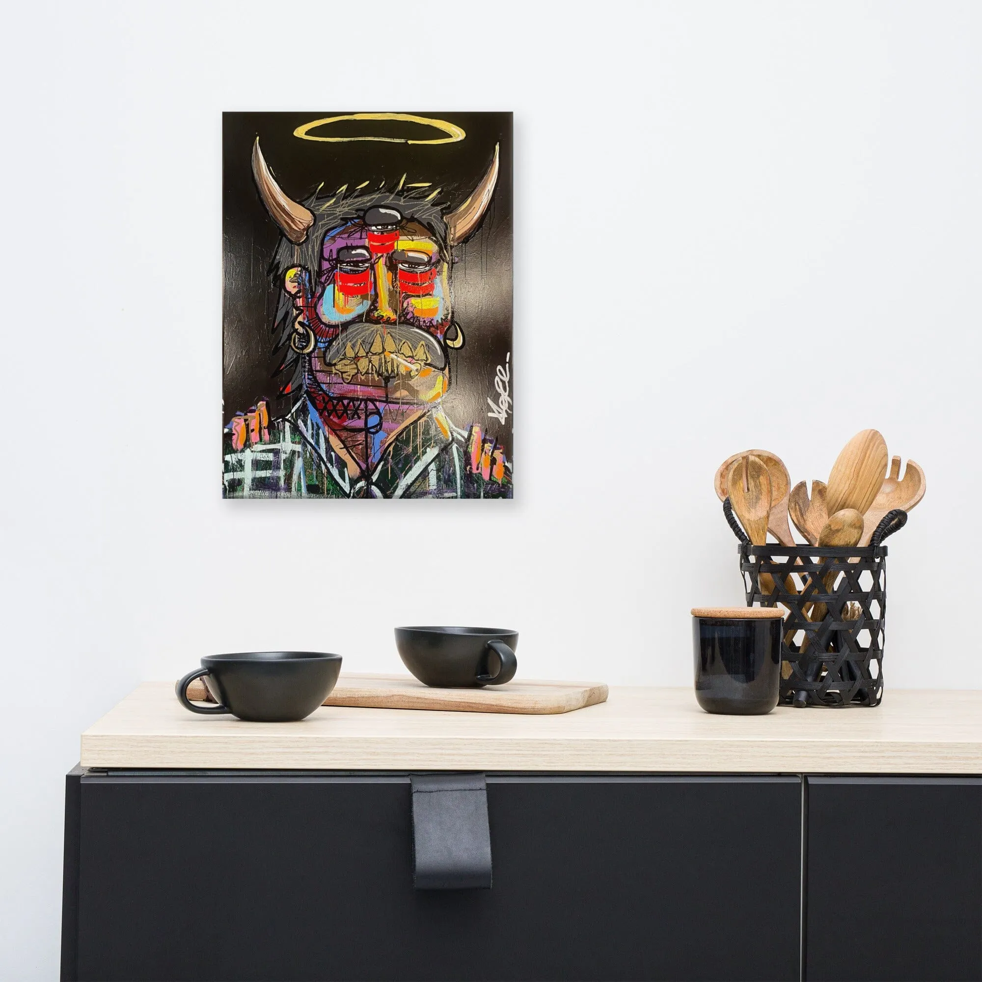 Creature Vivid Canvas Print - 1.25" Thick Poly-Cotton Blend, Hand-Stretched with Mounting Brackets | Perfect for Home or Office Décor