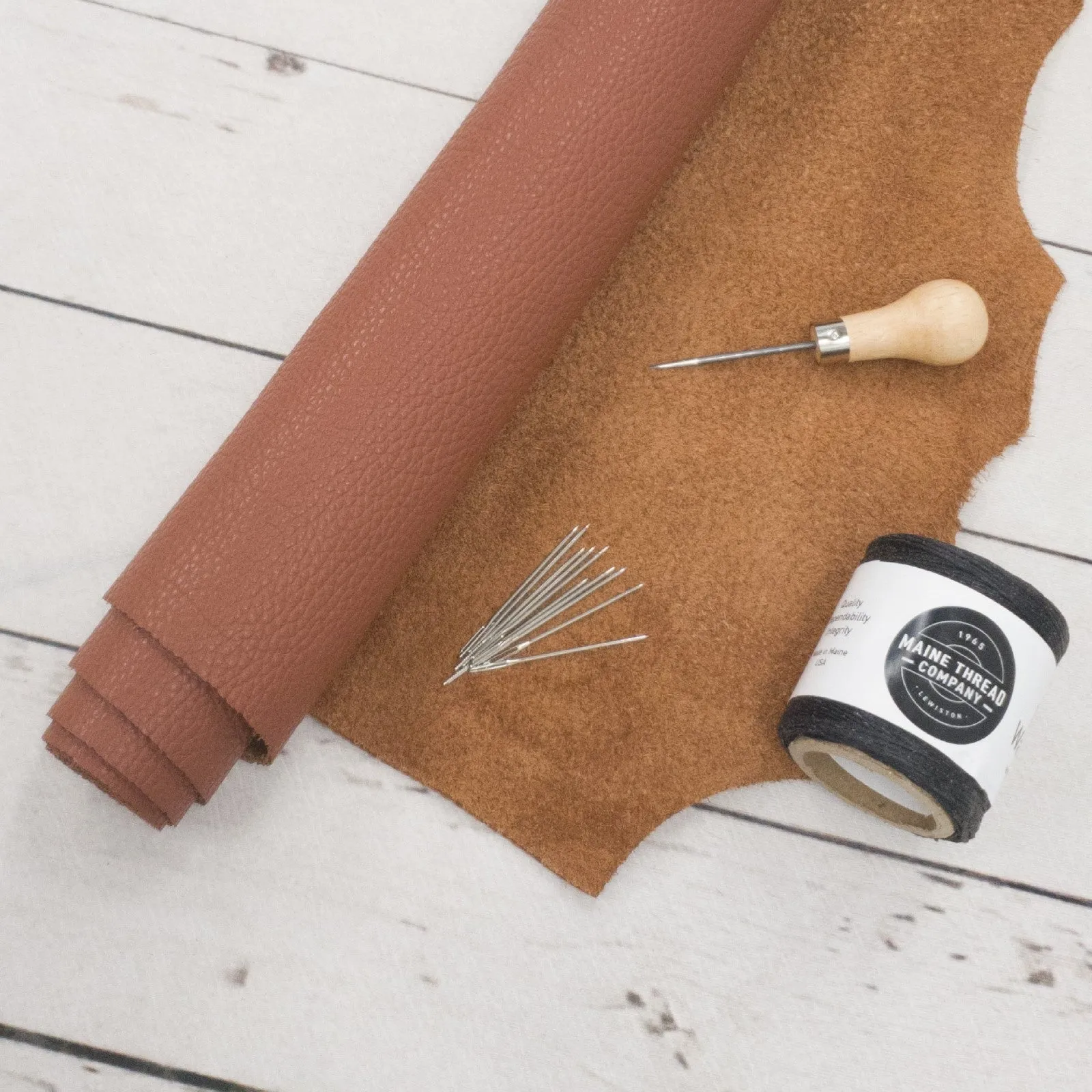 DIY Heart Moccasins Complete Kit with Guide, Leather, and Tools