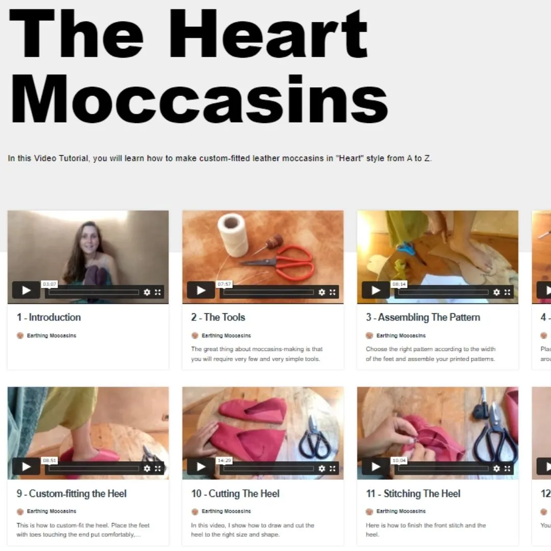 DIY Heart Moccasins Complete Kit with Guide, Leather, and Tools