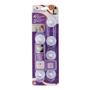 Dreambaby 3 Multi-Purpose & 4 Mini Multi-Purpose Latches