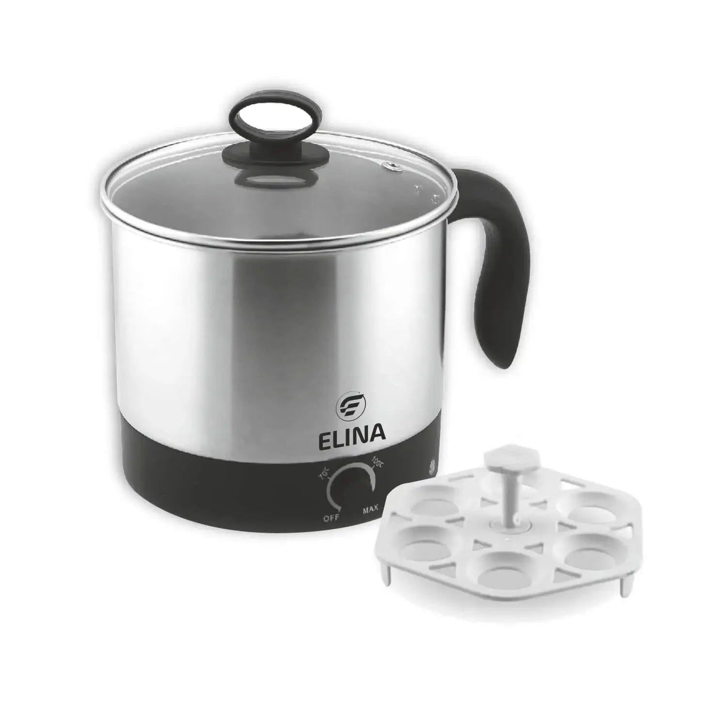 Elina 600W Multi Purpose Kettle, 1.5L, Silver