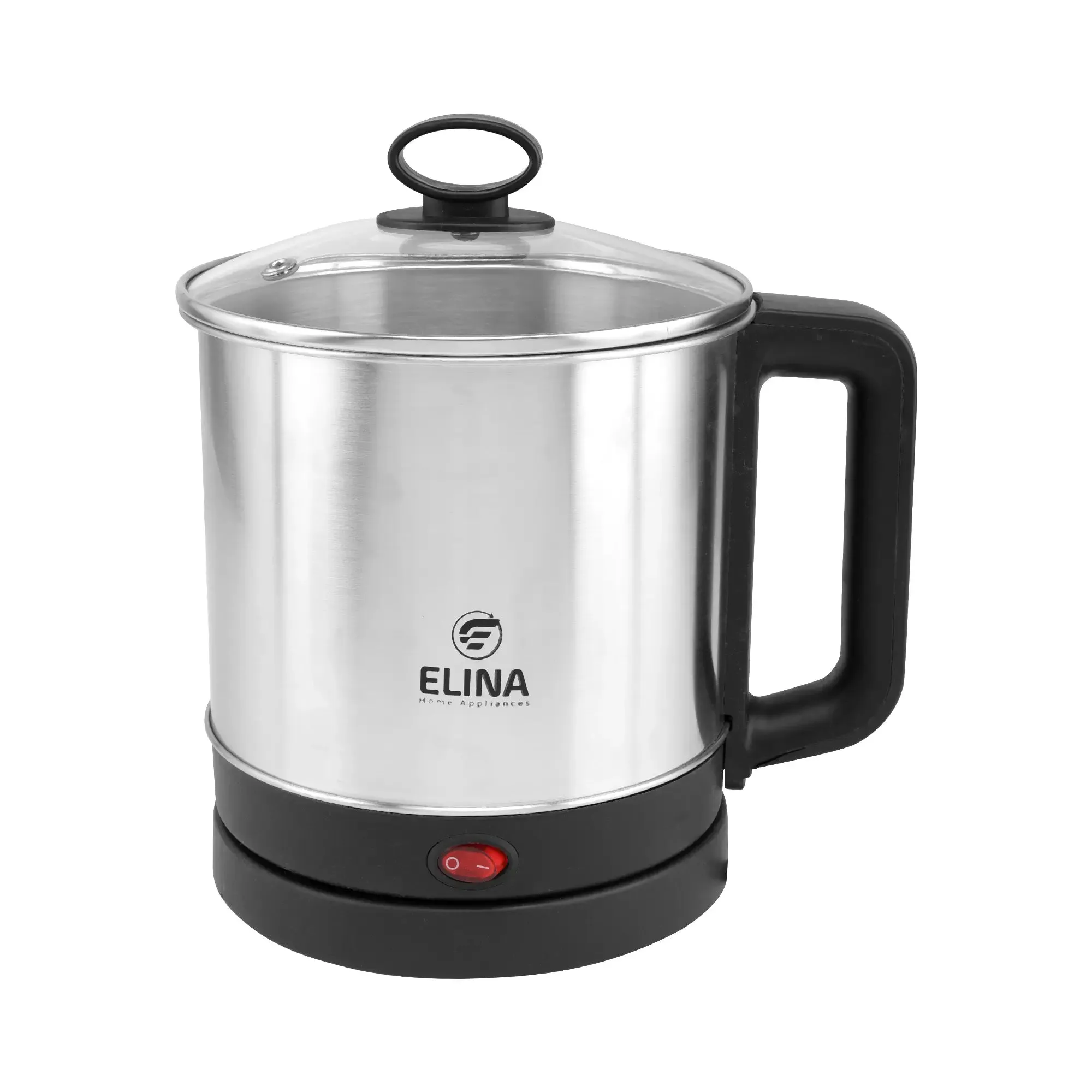 Elina 600W Multi Purpose Kettle 1.5L with egg boiler, S.S Steamer and S.S Stand, Silver