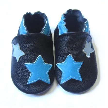 Fresh Baby Leather Baby Shoes 6-12 months Midnight Stars