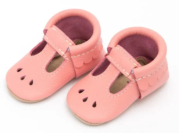 Freshly Picked Nectarine Mary Jane Soft Sole Moccasins