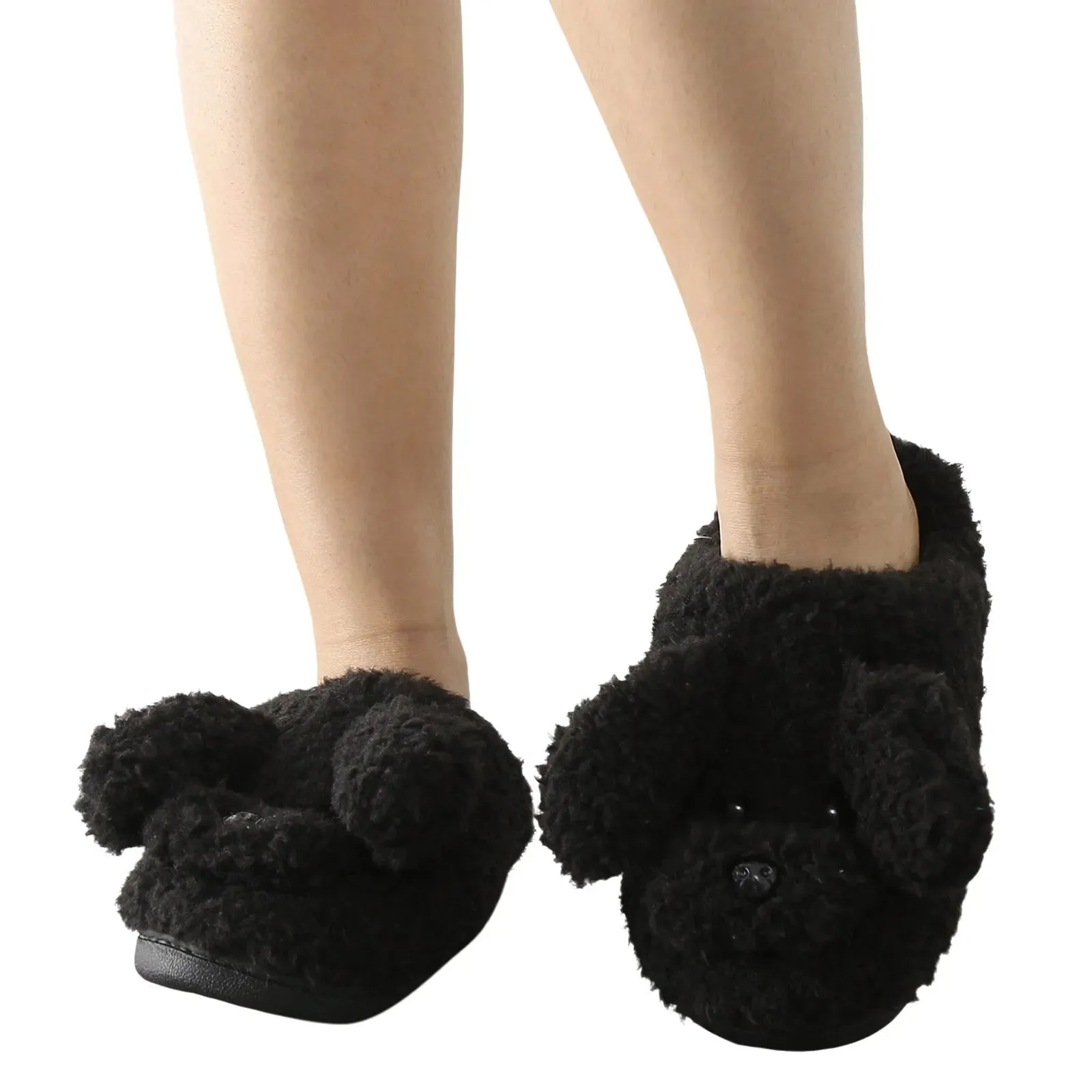 Funki Buys | Shoes | Women's Fluffy Cartoon Dog Fur Slippers