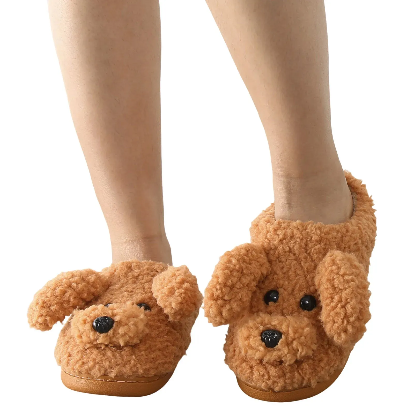 Funki Buys | Shoes | Women's Fluffy Cartoon Dog Fur Slippers