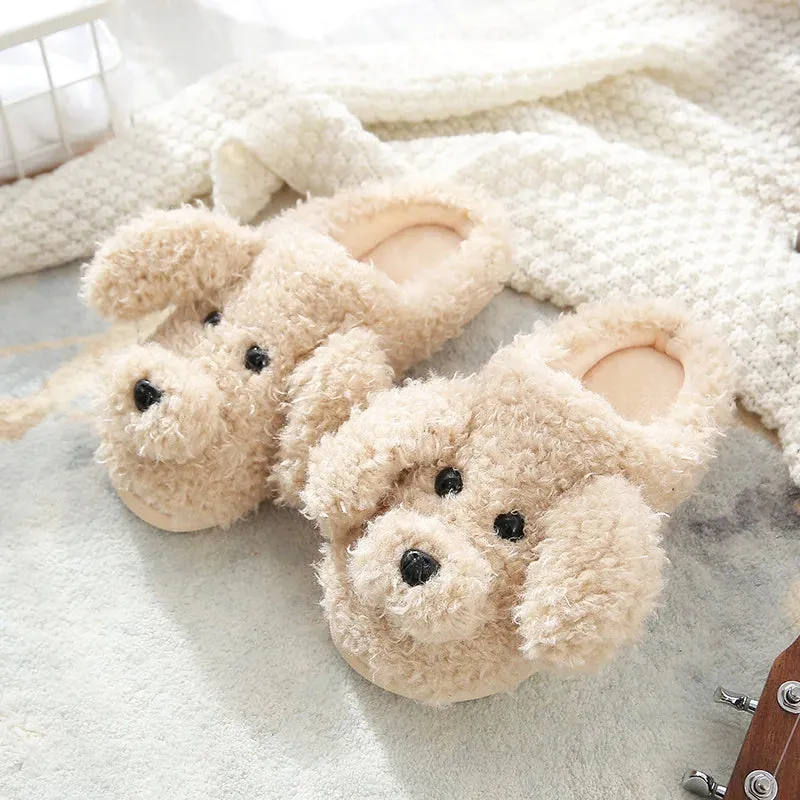 Funki Buys | Shoes | Women's Fluffy Cartoon Dog Fur Slippers
