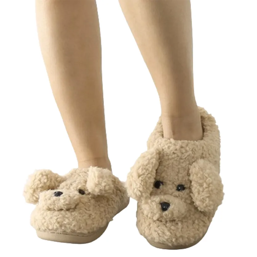 Funki Buys | Shoes | Women's Fluffy Cartoon Dog Fur Slippers