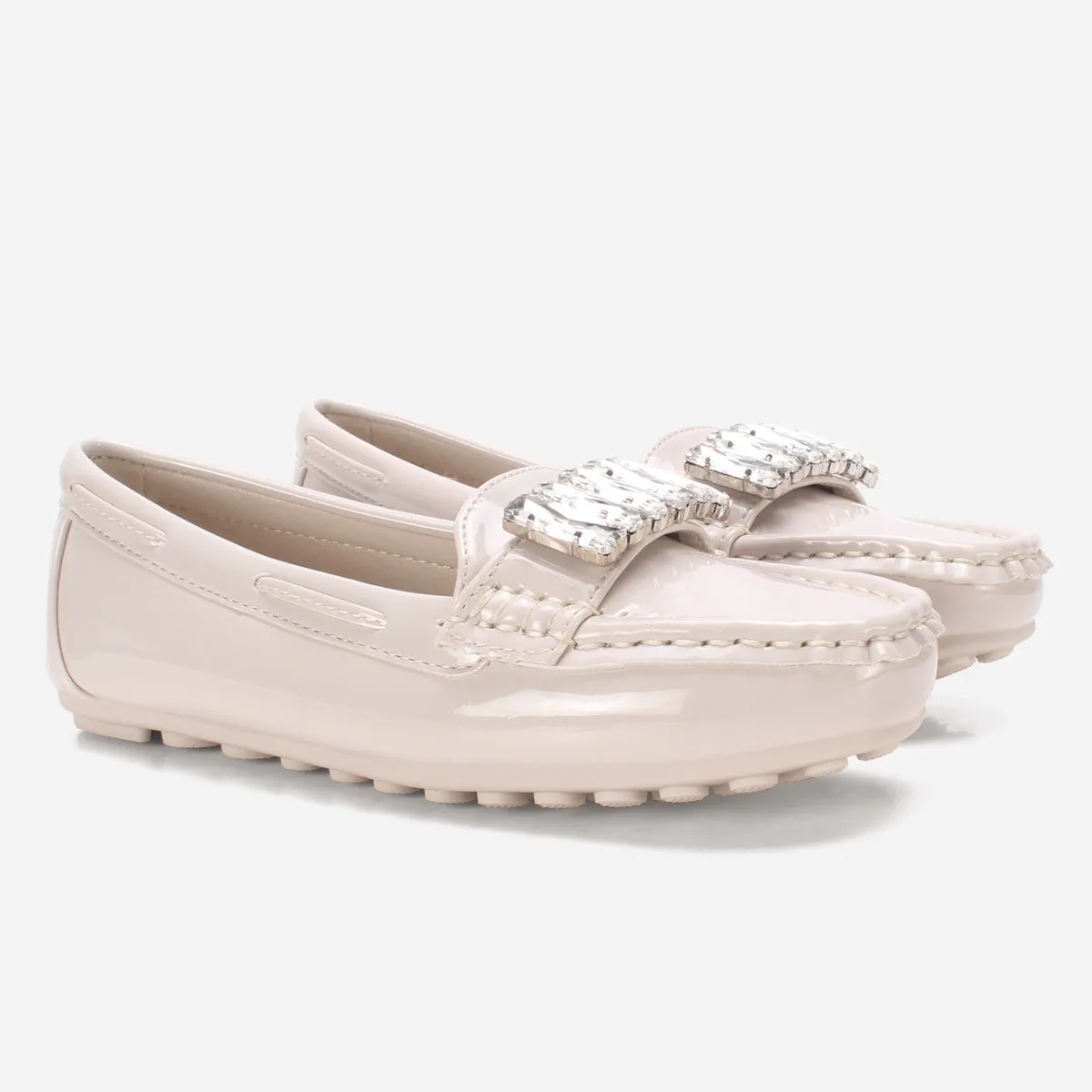 Girls "SALAKO" Decorated Flat Moccasins
