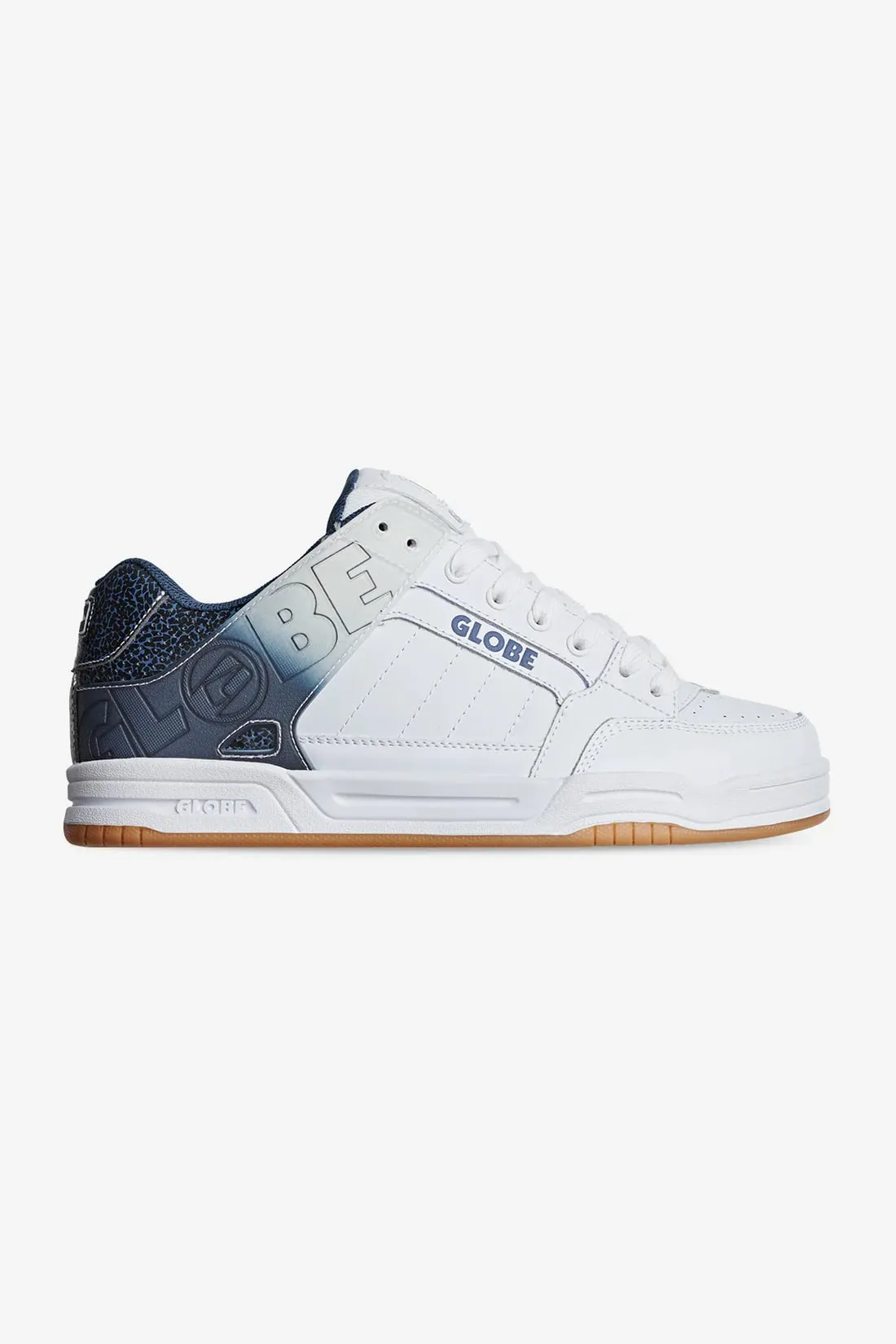 Globe Tilt - White / Blue Stipple