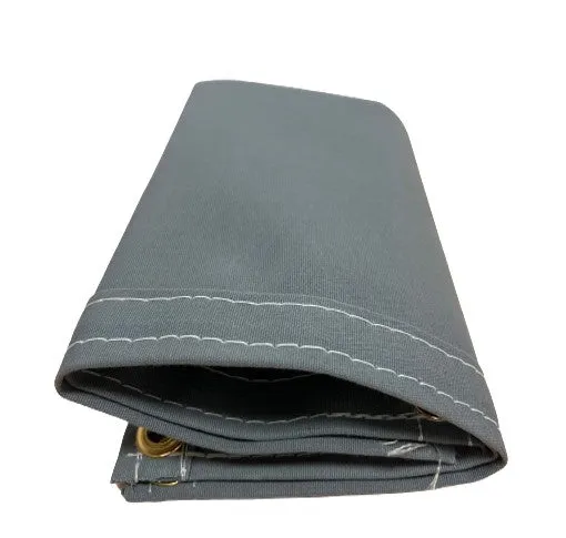 Gray Polyester Waterproof Canvas - 5' x 7'