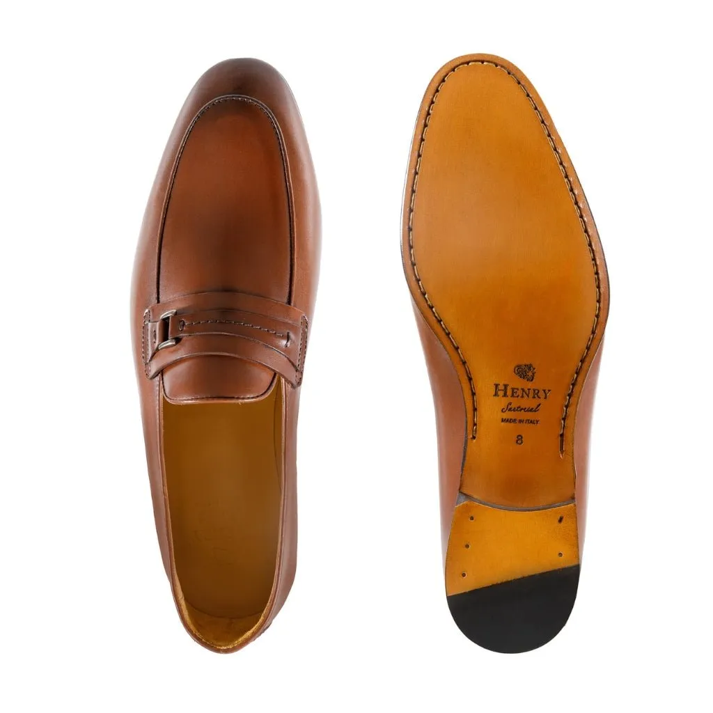 HENRY SARTORIAL Calf Leather Moccasin BROWN