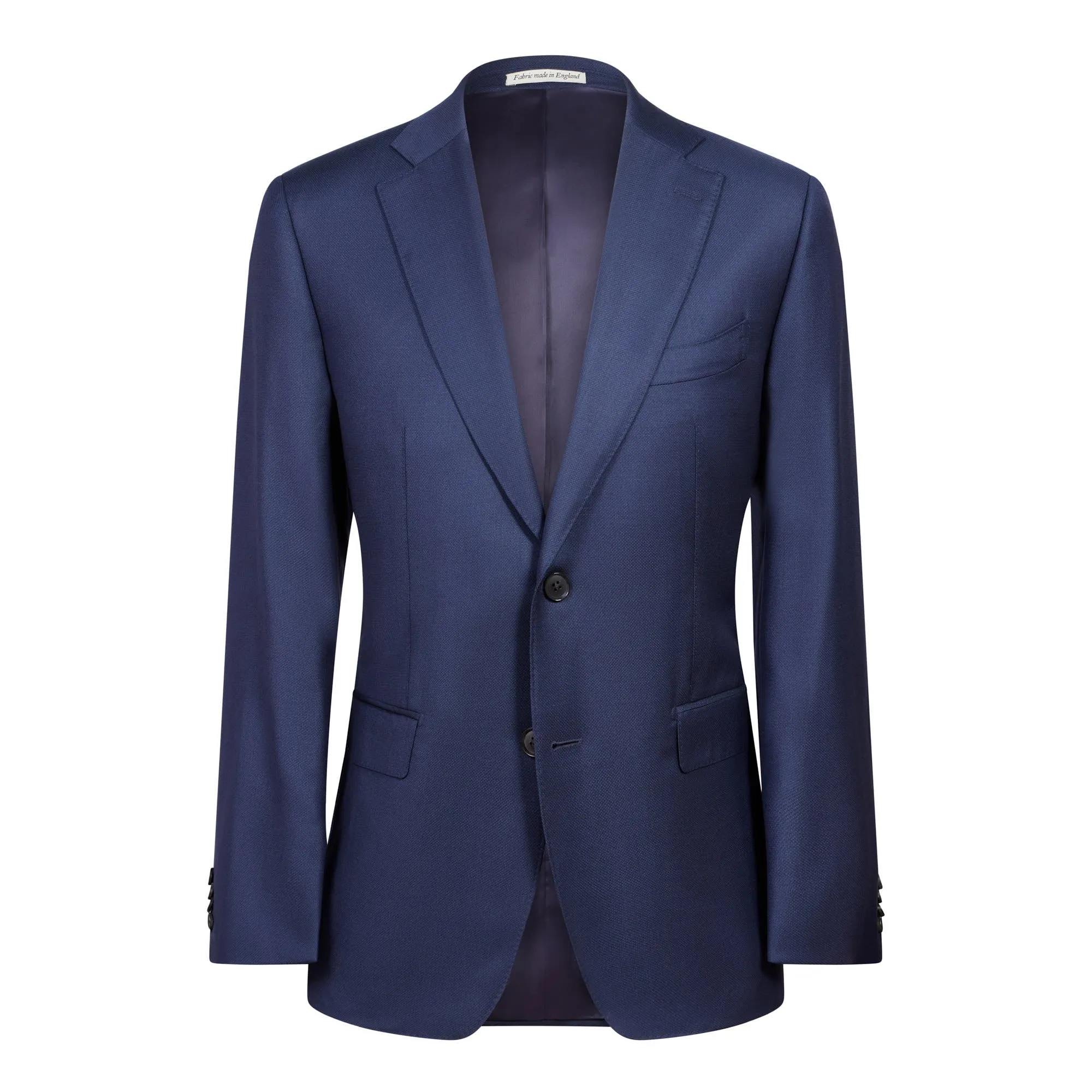 HENRY SARTORIAL Dun Full Canvas Textured Suit NAVY REG