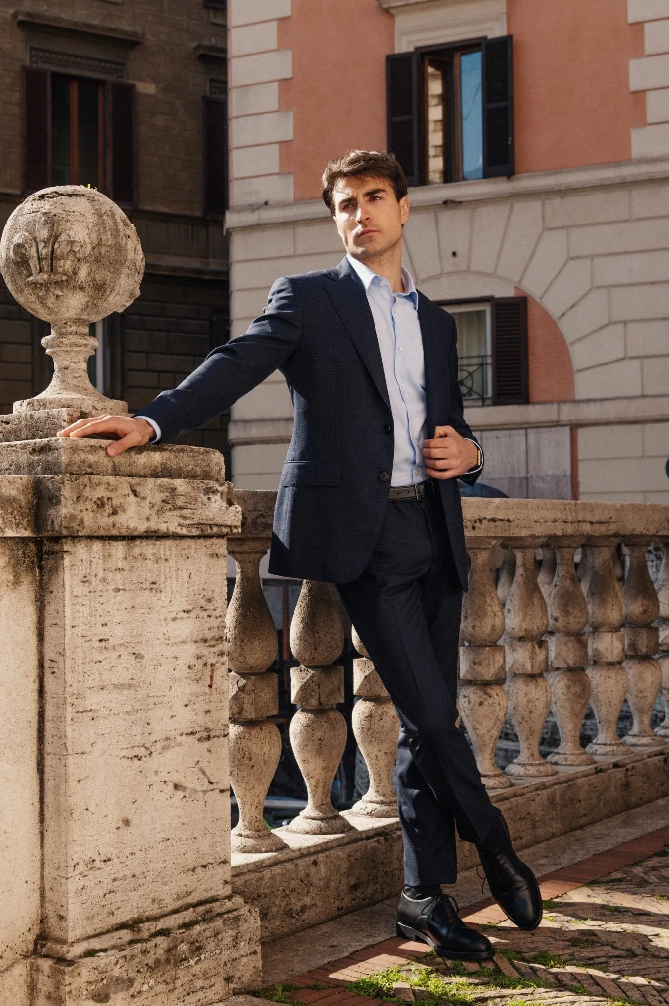 HENRY SARTORIAL HERITAGE Zegna High Performance™ Plain Suit DARK NAVY REG