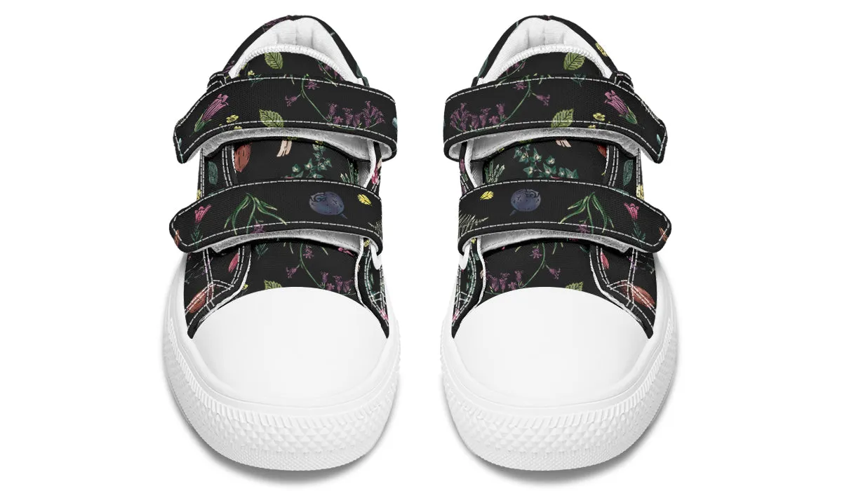 Herbology Kids Low Tops - Easy Strap Canvas Kids Shoes with Durable Rubber Soles