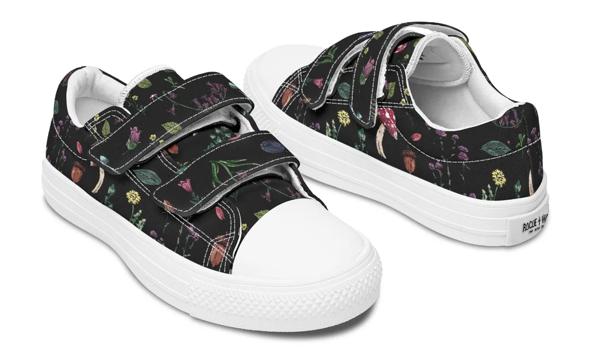 Herbology Kids Low Tops - Easy Strap Canvas Kids Shoes with Durable Rubber Soles