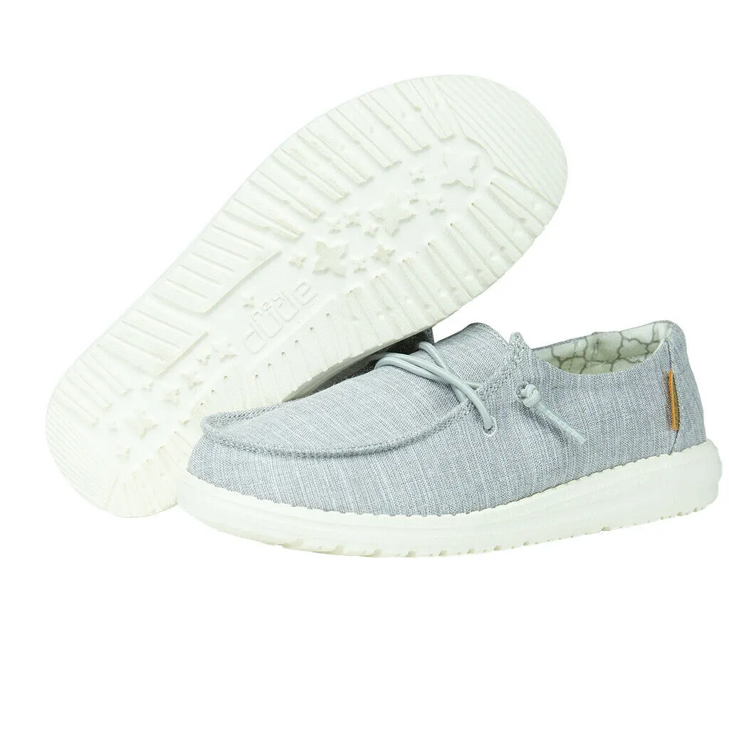 Hey Dude Children's Wendy Linen Grey Shoes 130123096