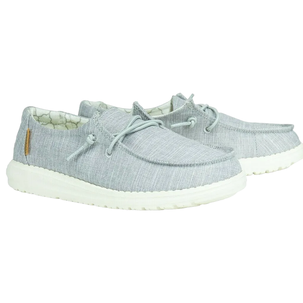 Hey Dude Children's Wendy Linen Grey Shoes 130123096