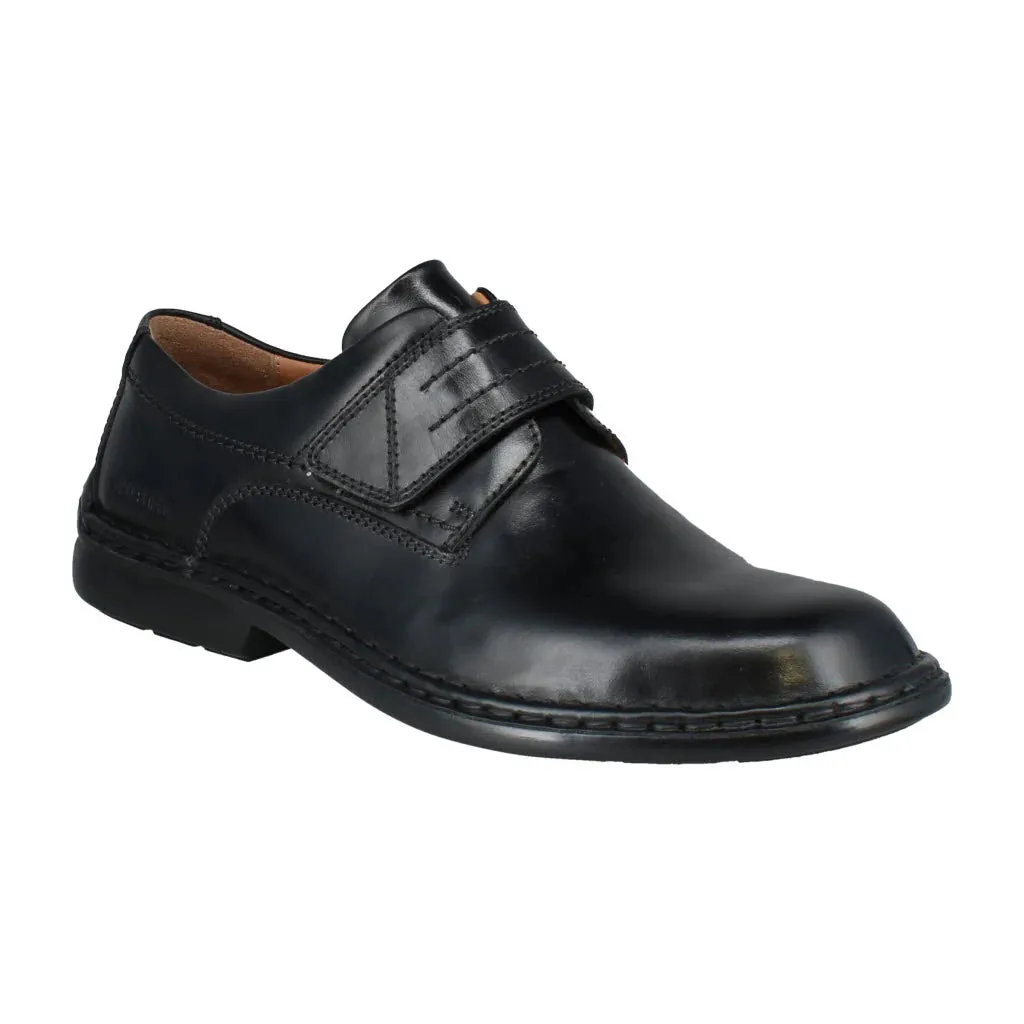 Josef Seibel Vigo 14 Schwarz Mens Adjustable Strap Smart Leather Shoes