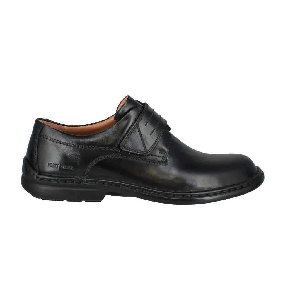 Josef Seibel Vigo 14 Schwarz Mens Adjustable Strap Smart Leather Shoes