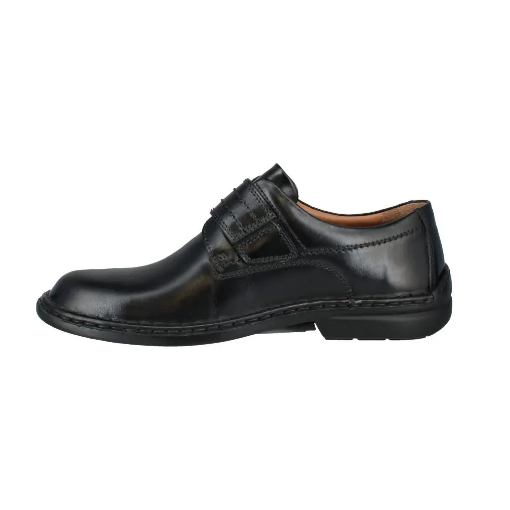 Josef Seibel Vigo 14 Schwarz Mens Adjustable Strap Smart Leather Shoes