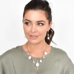 Katie Rose Gold Necklace with Pearls
