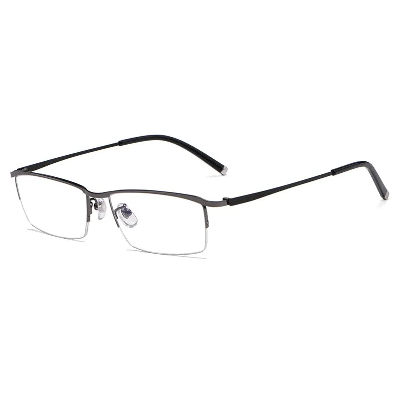 KatKani Men's Semi Rim Rectangular Alloy Frame Eyeglasses Z17003