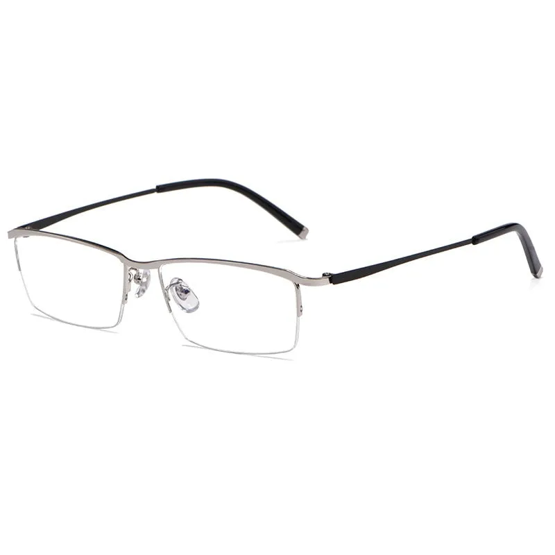 KatKani Men's Semi Rim Rectangular Alloy Frame Eyeglasses Z17003