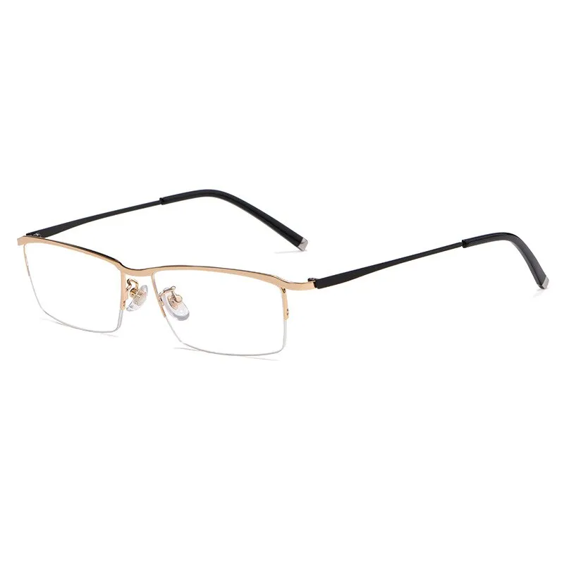 KatKani Men's Semi Rim Rectangular Alloy Frame Eyeglasses Z17003