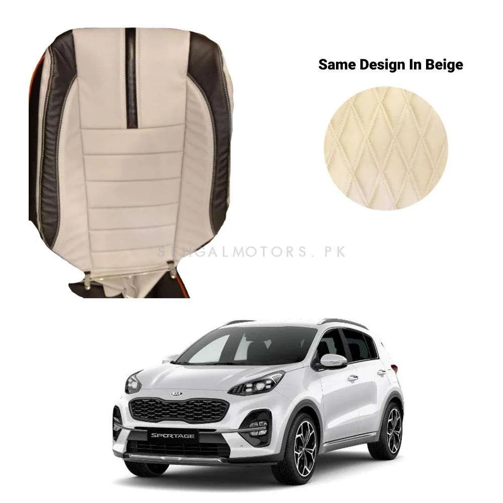 KIA Sportage Hockey Design Seat Covers Beige - Model 2019-2024
