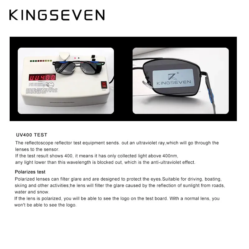 KINGSEVEN Brand Classic Square Polarized Sunglasses Men's Driving Male Sun Glasses Eyewear UV Blocking