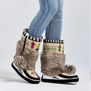Ledger Aunties Real Leather MocLux with Fur