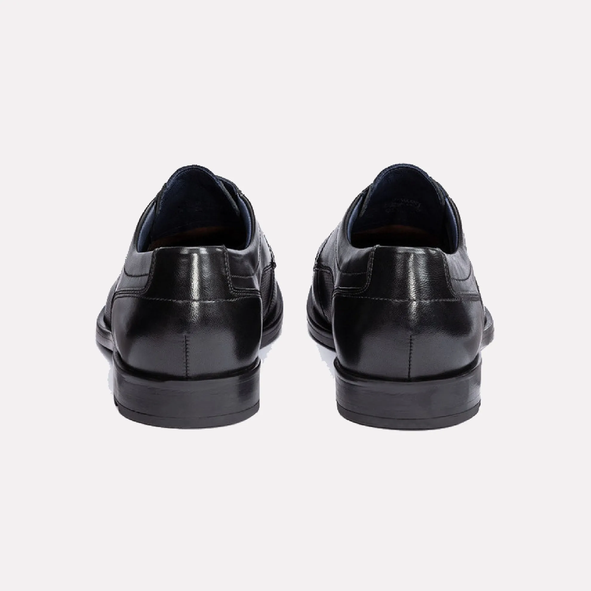LLOYD LANCE Lace-up Smooth and Embossed Leather Derby Shoe / Black