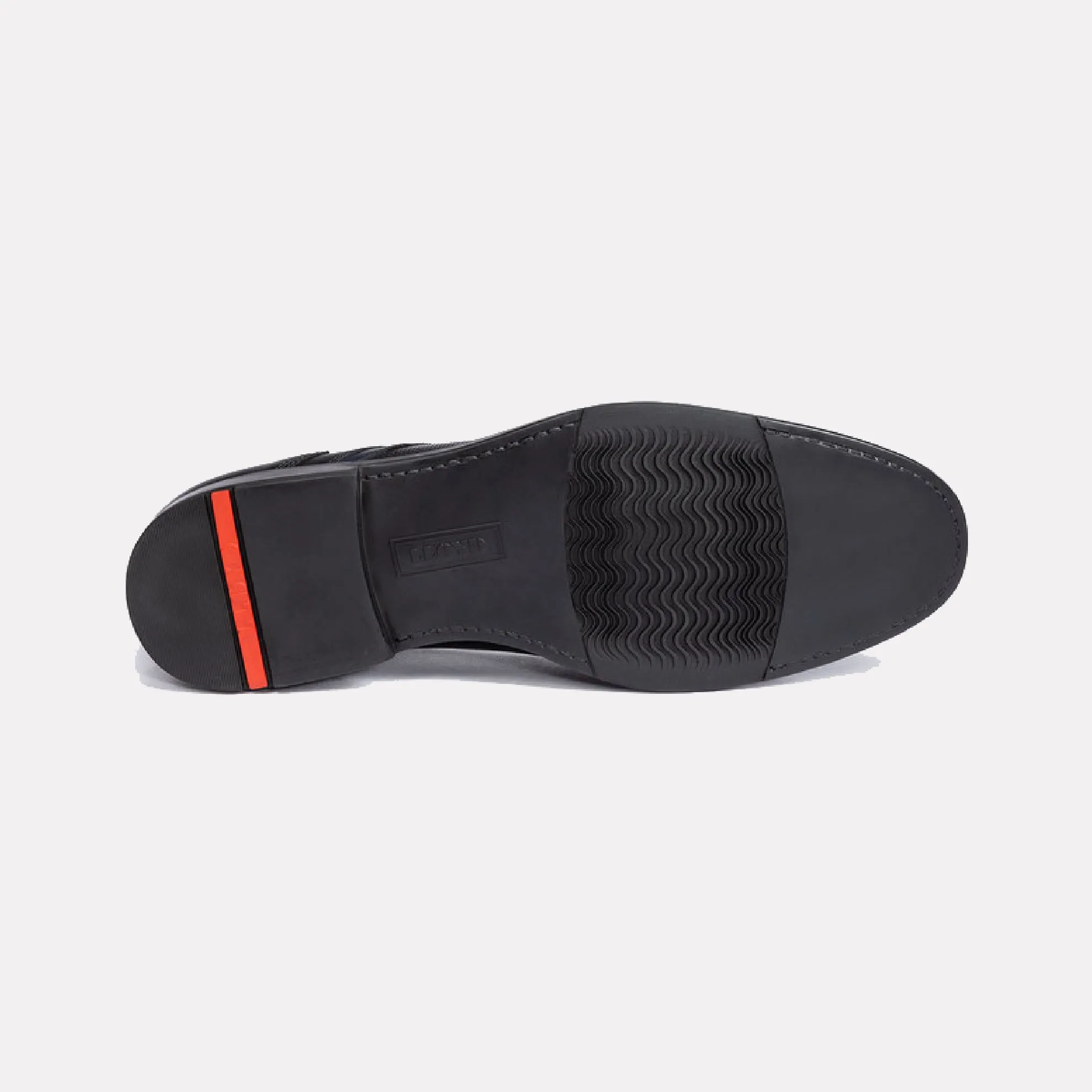 LLOYD LANCE Lace-up Smooth and Embossed Leather Derby Shoe / Black