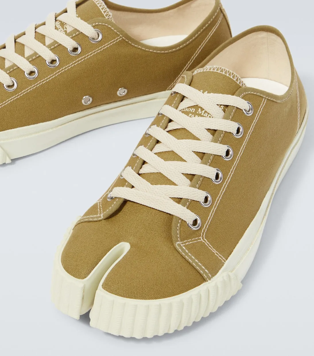 Maison Margiela canvas tabi sneaker, neutral