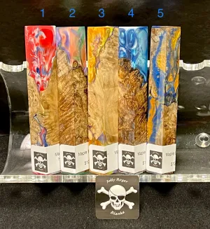 Maple Burl Wood Resin Hybrid Pen Blanks G3
