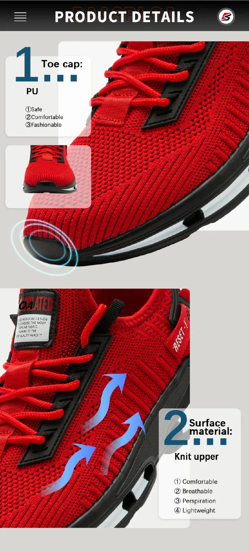 Men's Casual Shoes - Lightweight Running Sneakers - M7260