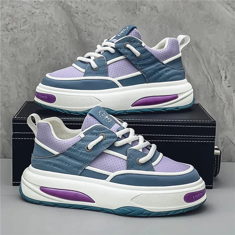 Men's Casual Shoes - Thick Sole Sneakers - Comfortable Soft Footwear - TSS366
