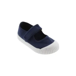 Navy mary jane with rubber toe