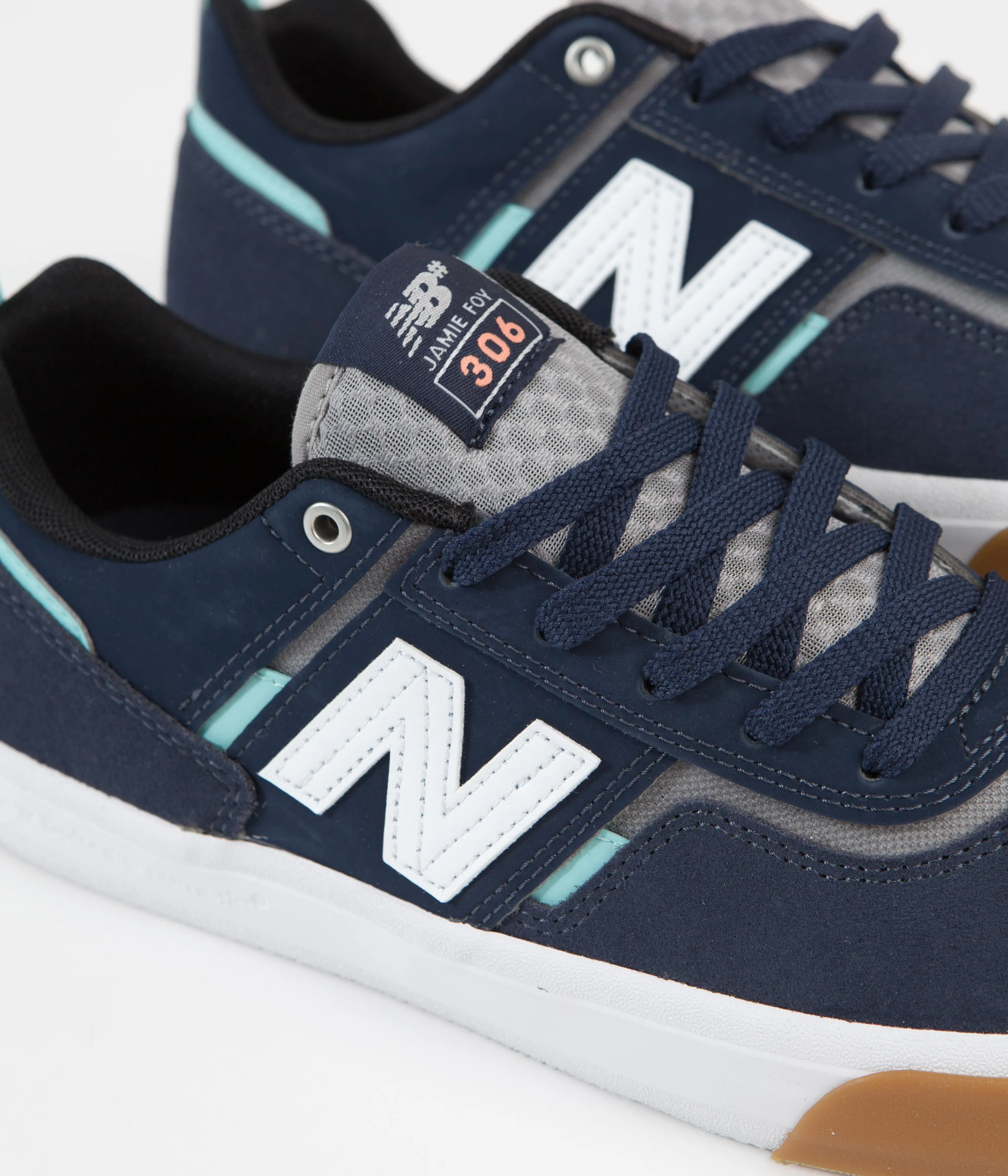 New Balance Numeric 306 Jamie Foy Shoes - Navy / White / Gum
