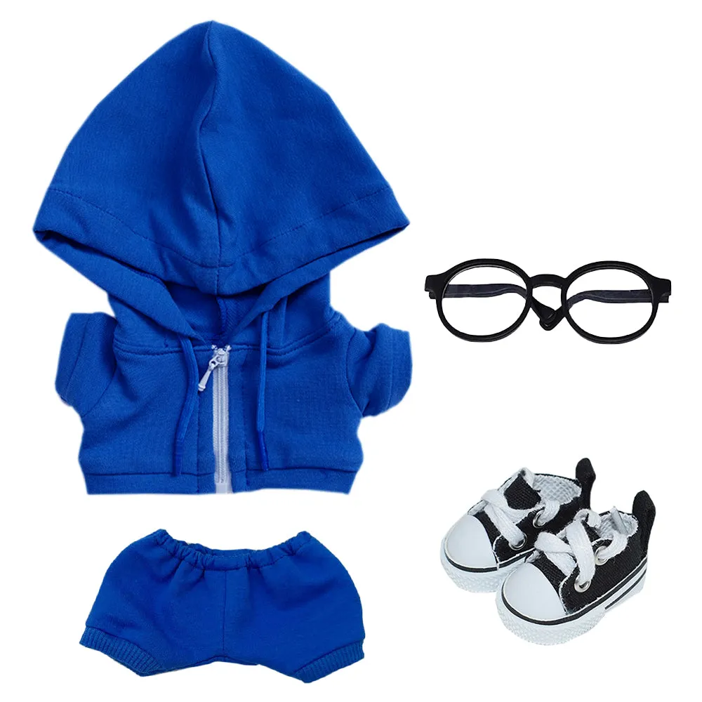 niannyyhouse 10cm 15cm 20cm Plush Doll Clothes Hoodie Pants Glasses Canvas Shoes Sportswear Outfit Soft Stuffed Toy Dressup