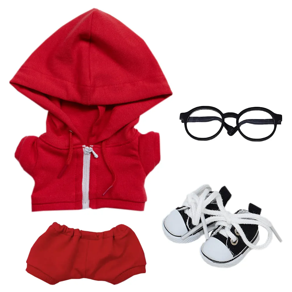 niannyyhouse 10cm 15cm 20cm Plush Doll Clothes Hoodie Pants Glasses Canvas Shoes Sportswear Outfit Soft Stuffed Toy Dressup