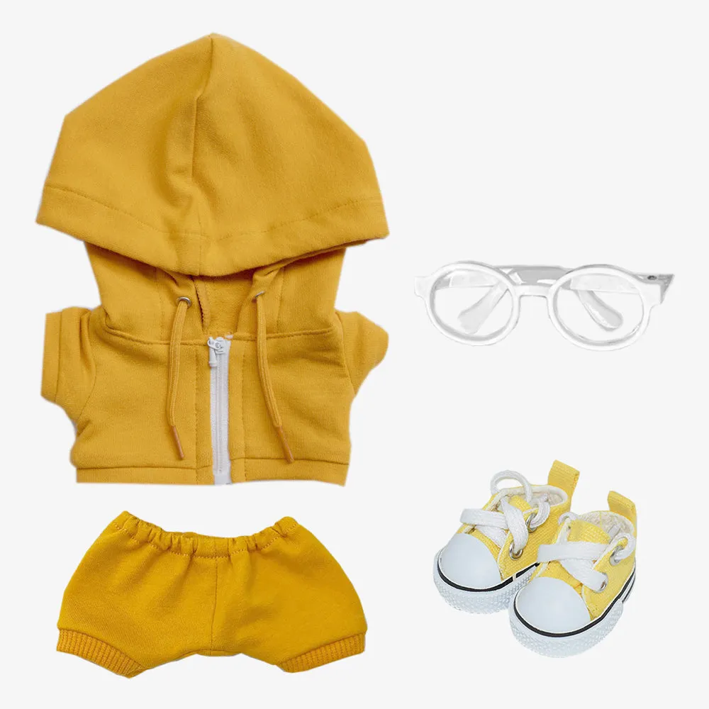 niannyyhouse 10cm 15cm 20cm Plush Doll Clothes Hoodie Pants Glasses Canvas Shoes Sportswear Outfit Soft Stuffed Toy Dressup