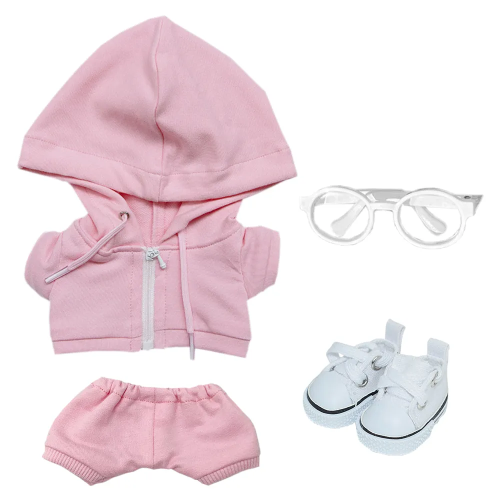 niannyyhouse 10cm 15cm 20cm Plush Doll Clothes Hoodie Pants Glasses Canvas Shoes Sportswear Outfit Soft Stuffed Toy Dressup