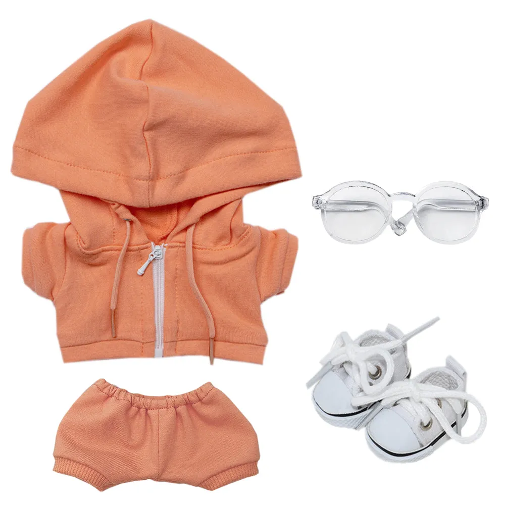 niannyyhouse 10cm 15cm 20cm Plush Doll Clothes Hoodie Pants Glasses Canvas Shoes Sportswear Outfit Soft Stuffed Toy Dressup