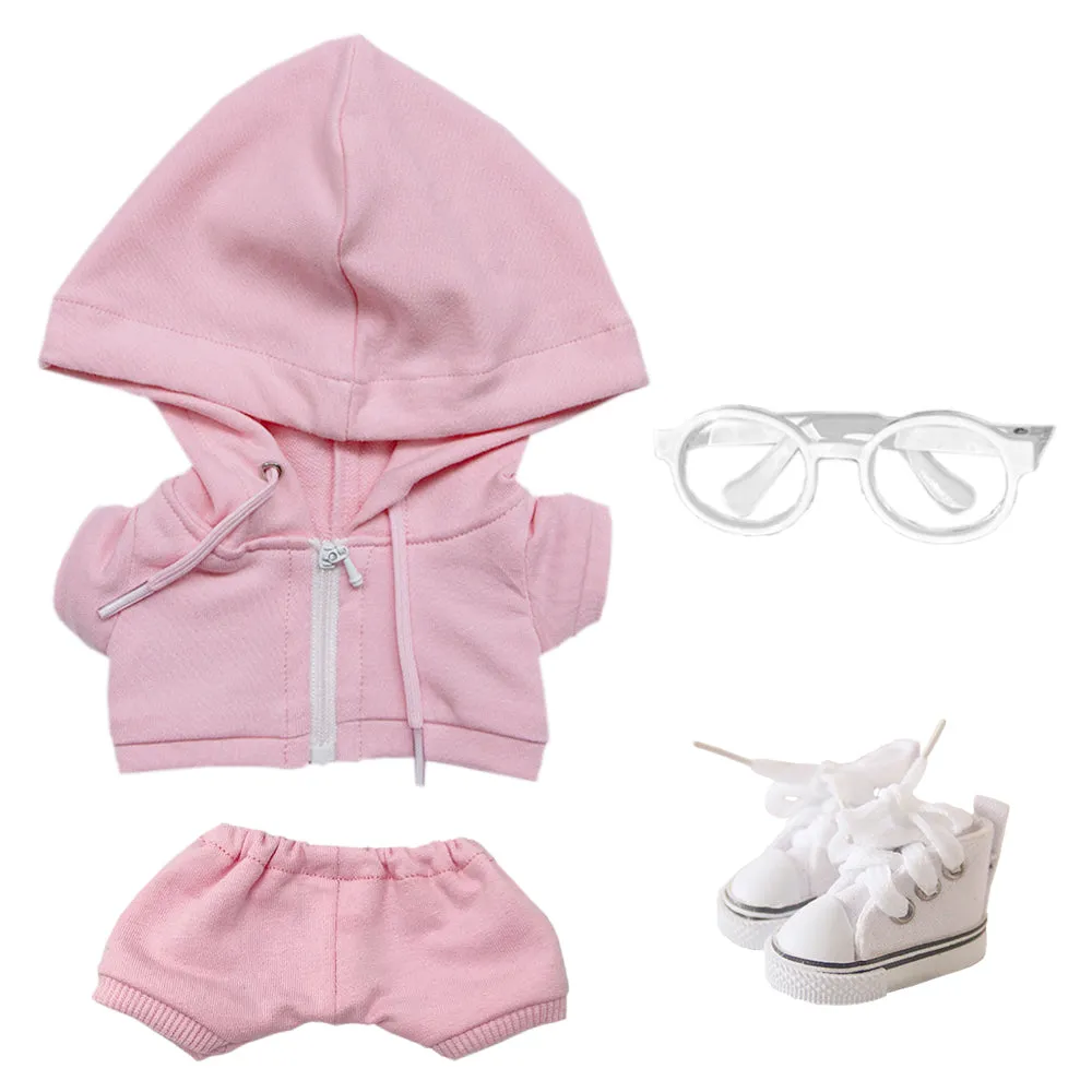 niannyyhouse 10cm 15cm 20cm Plush Doll Clothes Hoodie Pants Glasses Canvas Shoes Sportswear Outfit Soft Stuffed Toy Dressup
