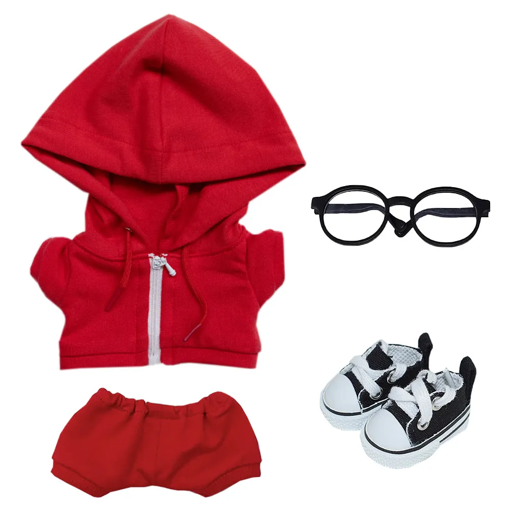 niannyyhouse 10cm 15cm 20cm Plush Doll Clothes Hoodie Pants Glasses Canvas Shoes Sportswear Outfit Soft Stuffed Toy Dressup