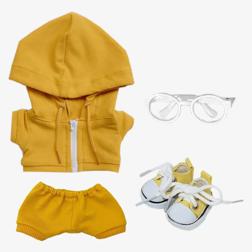 niannyyhouse 10cm 15cm 20cm Plush Doll Clothes Hoodie Pants Glasses Canvas Shoes Sportswear Outfit Soft Stuffed Toy Dressup