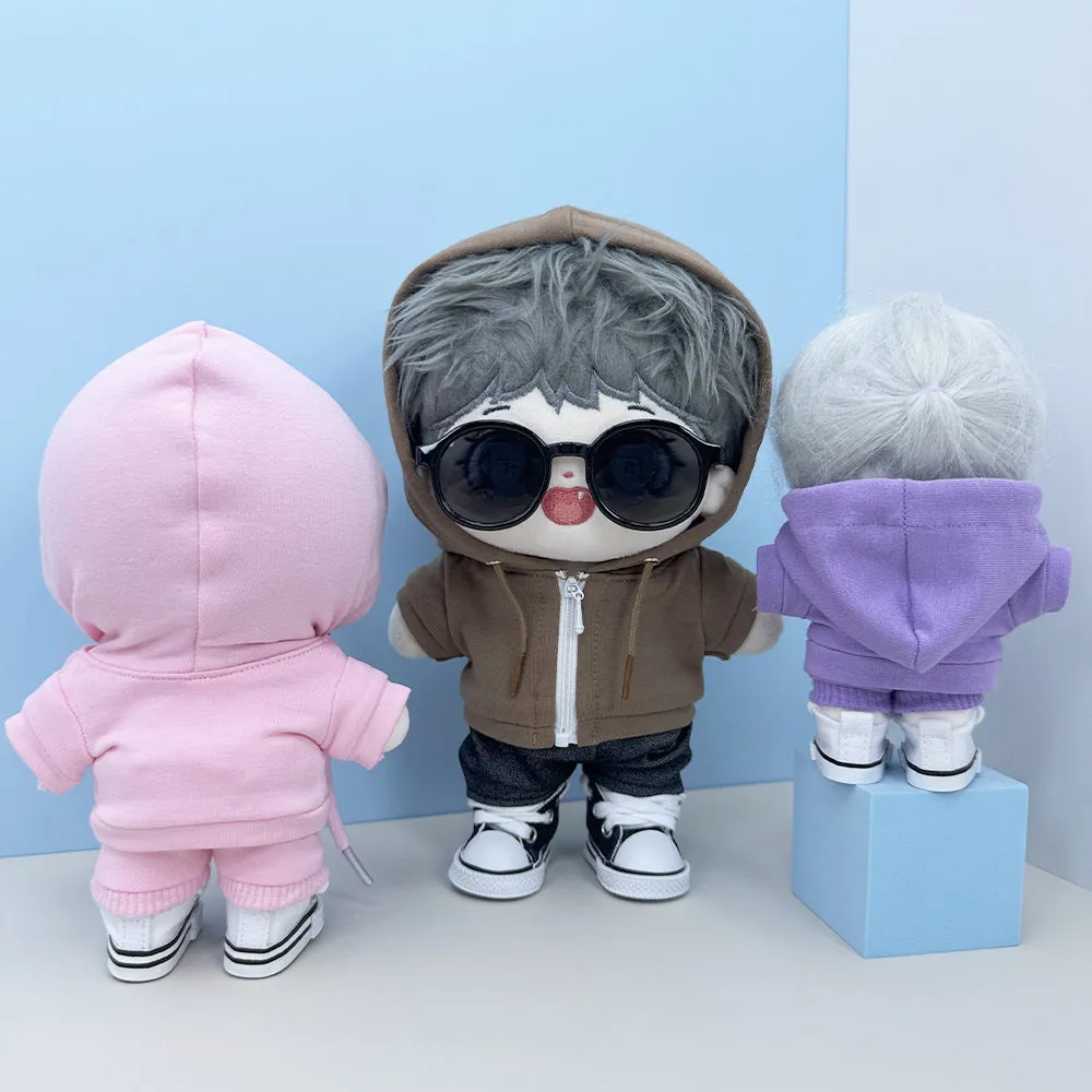 niannyyhouse 10cm 15cm 20cm Plush Doll Clothes Hoodie Pants Glasses Canvas Shoes Sportswear Outfit Soft Stuffed Toy Dressup