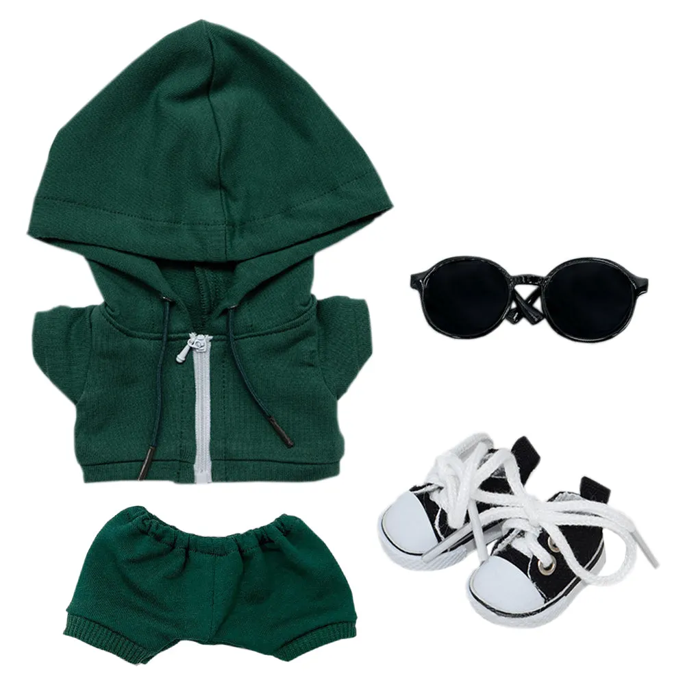 niannyyhouse 10cm 15cm 20cm Plush Doll Clothes Hoodie Pants Glasses Canvas Shoes Sportswear Outfit Soft Stuffed Toy Dressup